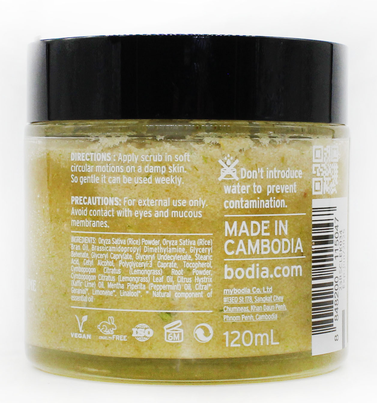 Natural Body Scrub Lemongrass and Kaffir Lime