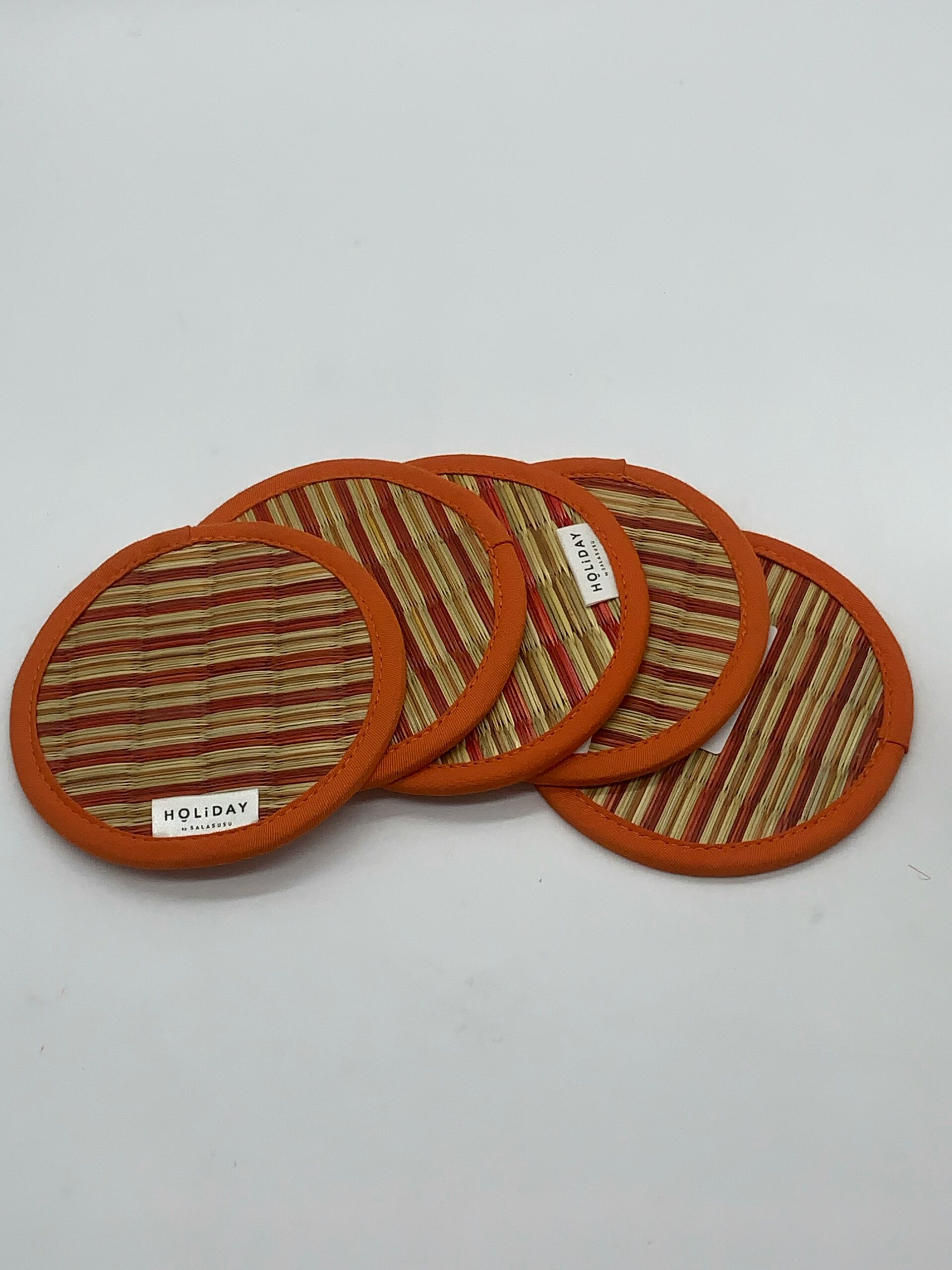 Coaster Round Border Angkor Pagoda Religion Orange - កំរាលកែវពណ៌ទឹកក្រូច 4 Coaster Round Border Angkor Pagoda Religion Orange - កំរាលកែវពណ៌ទឹកក្រូច - Image 4