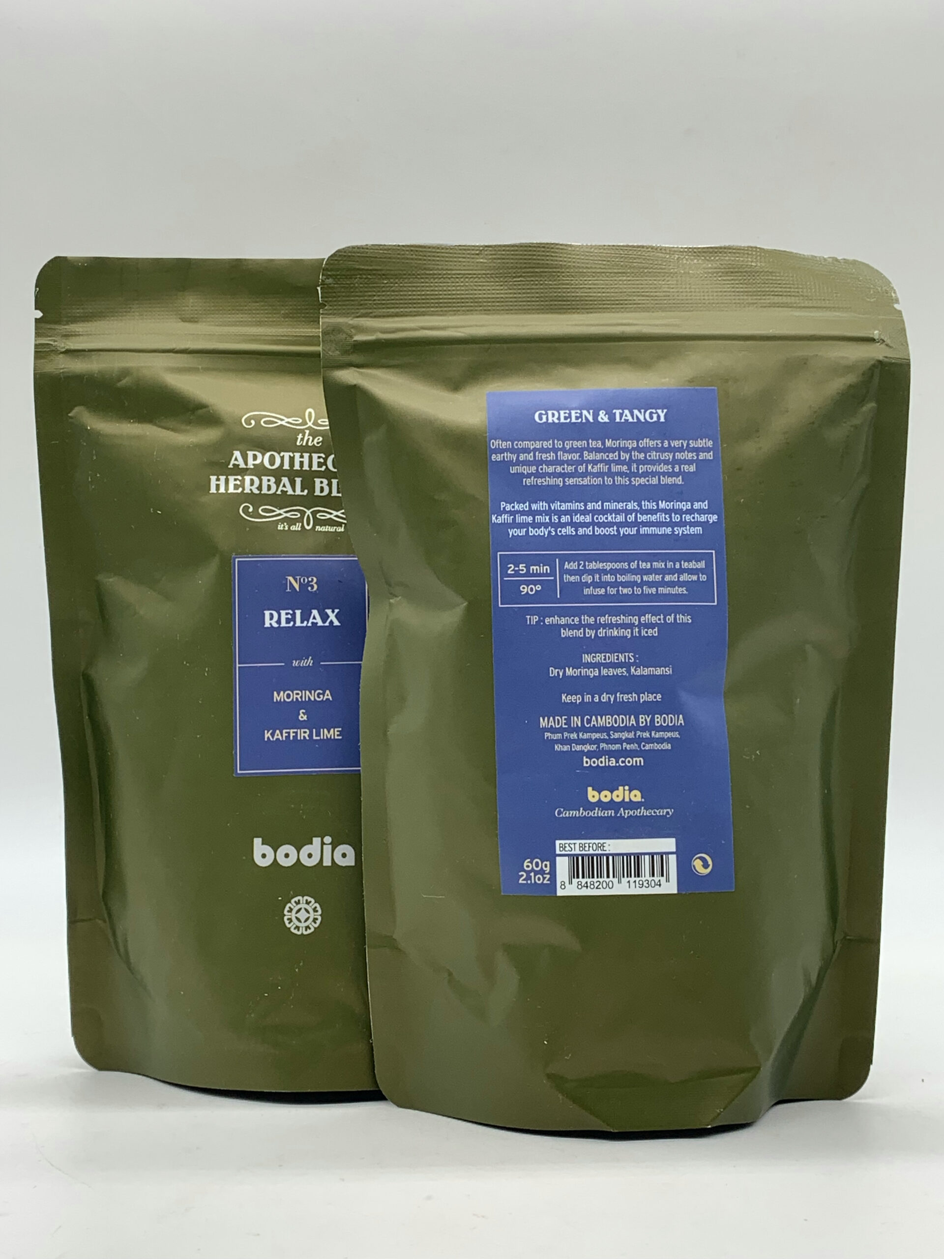 Relax with Moringa & Kaffir Lime តែម្រុំ និងក្រូចសើច 60g 3 Relax with Moringa & Kaffir Lime តែម្រុំ និងក្រូចសើច 60g - Image 3