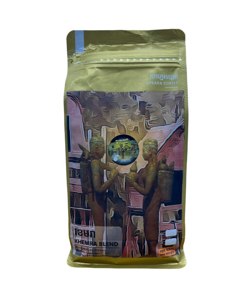Ratanakiri Coffee KH Khemra Blend - កាហ្វេអប្សរា ខេមរា 500g 1 Ratanakiri Coffee KH Khemra Blend - កាហ្វេអប្សរា ខេមរា 500g
